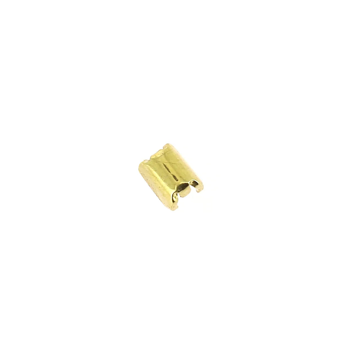 Accessoire pour fermeture éclair, arrêt haut en finition laiton dorée largeur 4 mm