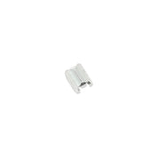 Arrêt haut finition nickelé pour fermeture à glissière, disponible en deux largeurs : 4 ou 6 mm