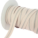 Fermeture zippée beige largeur 4 mm en finition nickelé pour couture