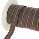 Assemblez votre propre fermeture éclair en couleur chocolat finition métal laiton largeur 4 mm