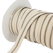 Fermeture à glissière au mètre largeur 4 mm finition laiton vieilli ruban couleur beige