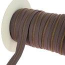 Fermeture éclair au mètre largeur 4 mm finition laiton vieilli ruban couleur marron chocolat