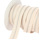 Fermeture à glissière au mètre beige finition nickelée largeur 6 mm