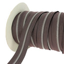 Fermeture à glissière au mètre marron chocolat largeur 6 mm nickelé pour création de sac, pochette...