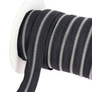 Fermeture éclair au mètre noire largeur 6 mm finition nickelée pour couture de sac