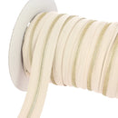 Fermeture éclair au mètre couleur beige finition laiton dorée de largeur 6 mm