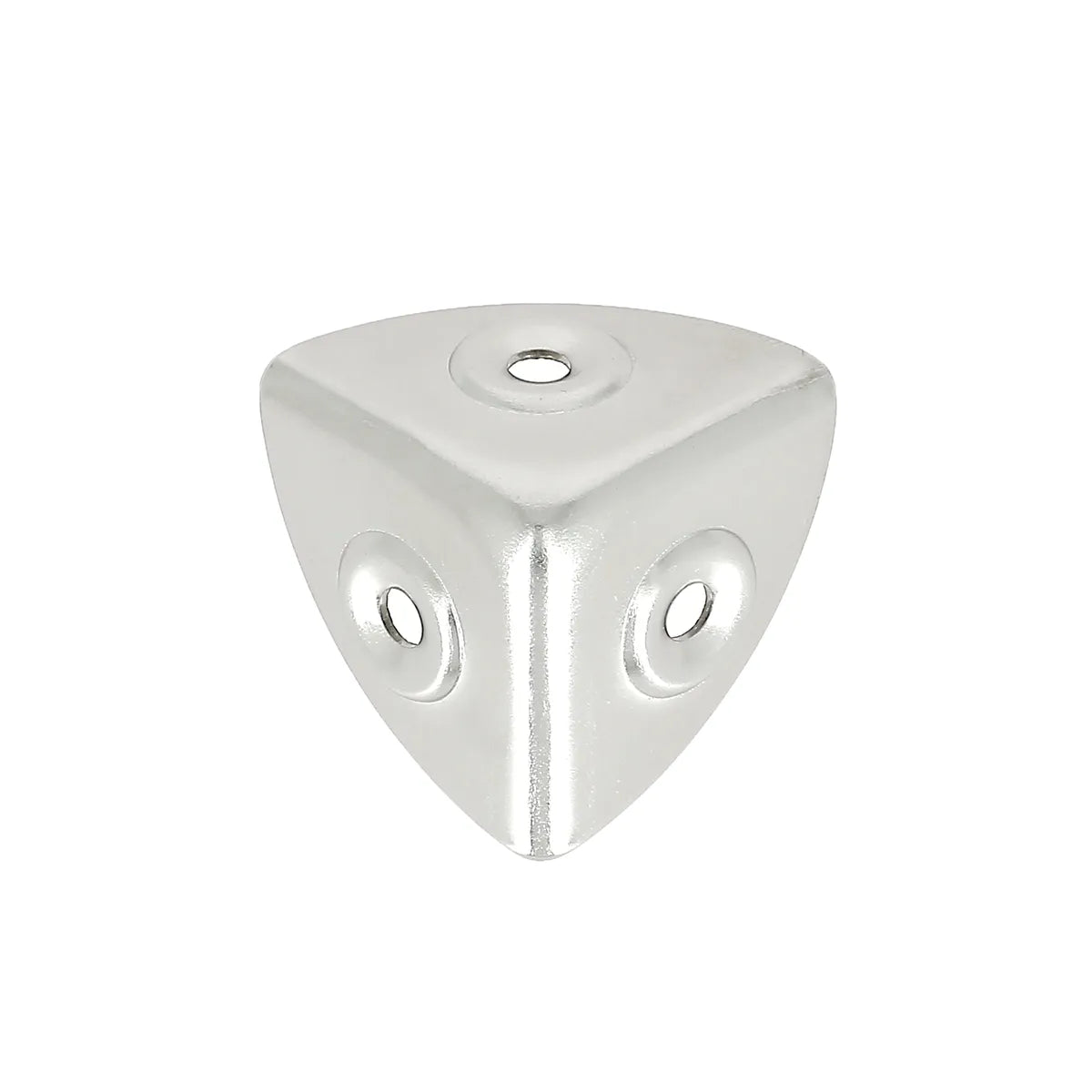 Coin de valise en acier NICKELÉ, largeur 23 mm
