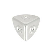 Coin de valise en acier NICKELÉ, largeur 23 mm