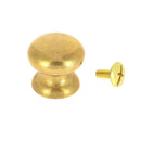 Gros bouton de col pour maroquinerie, en laiton massif Ø 17,5 mm