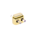 Fermoir stop lacet en métal laitonné - Pour lacet ou cordon de 2 ou 2,5mm