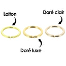 Différences de finitions doré et laiton pour anneaux de porte clés
