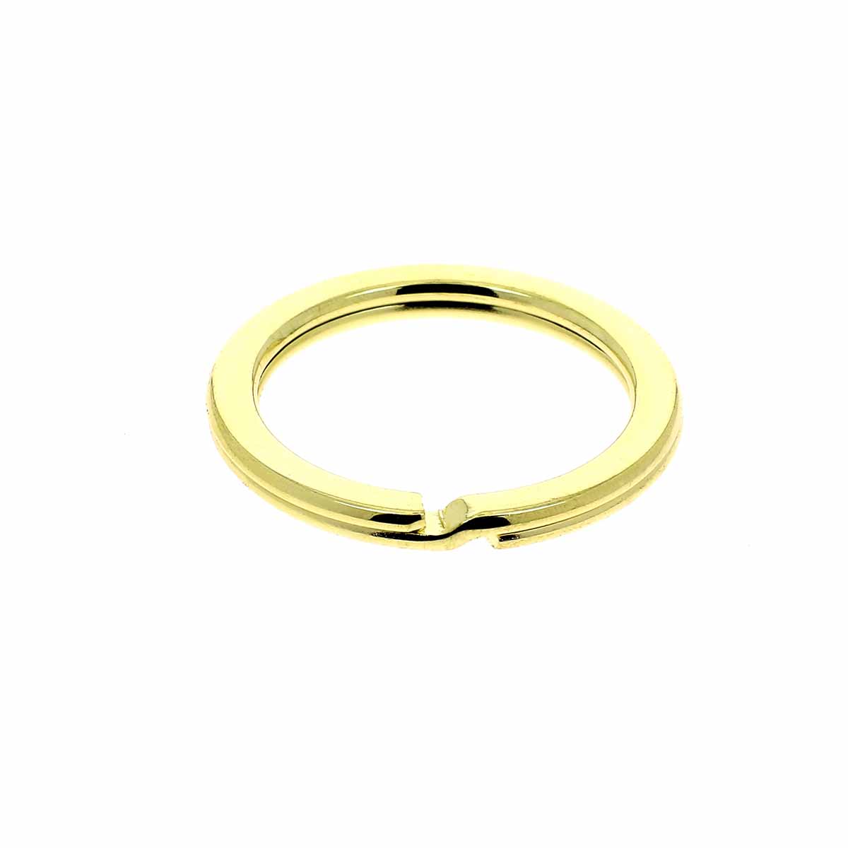 Anneau pour porte-clé - Anneau plat et rond - Laiton 22mm