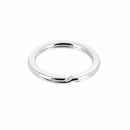 Anneau pour porte-clé - Anneau plat et rond - Nickelé 22mm 
