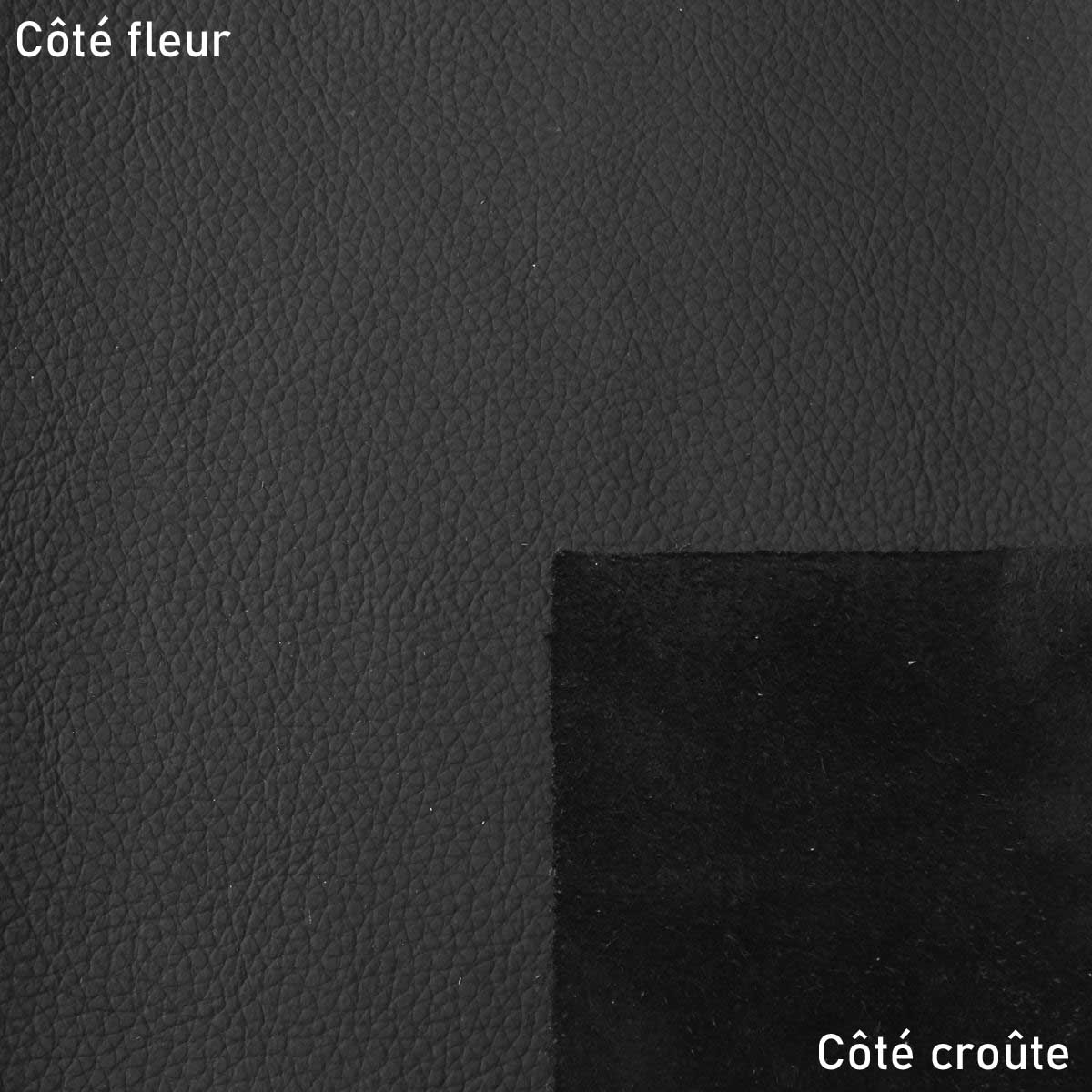 Demi-peau de cuir automobile - NOIR - Deco Cuir