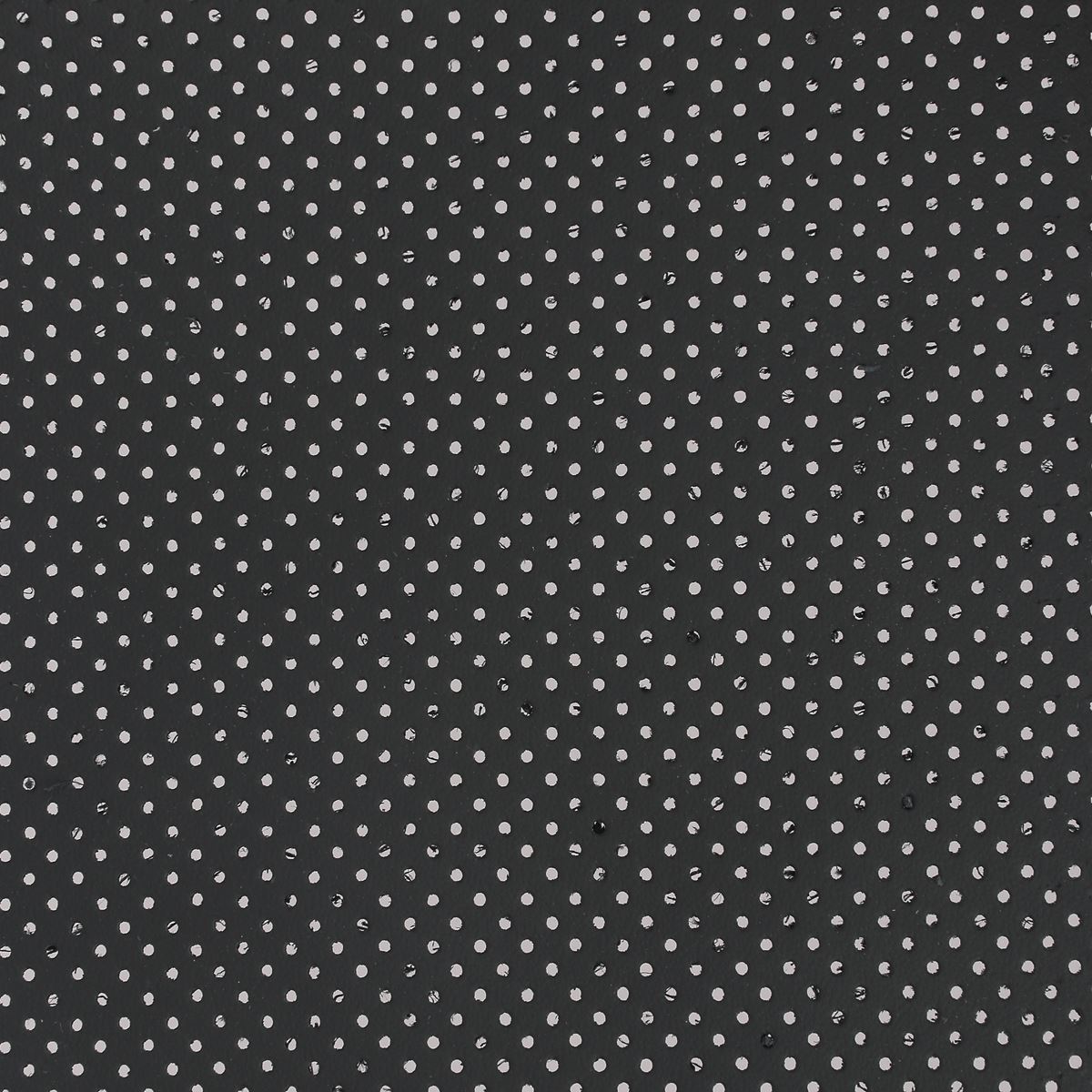 Demi peau de cuir automobile lisse perforé - NOIR AUT020