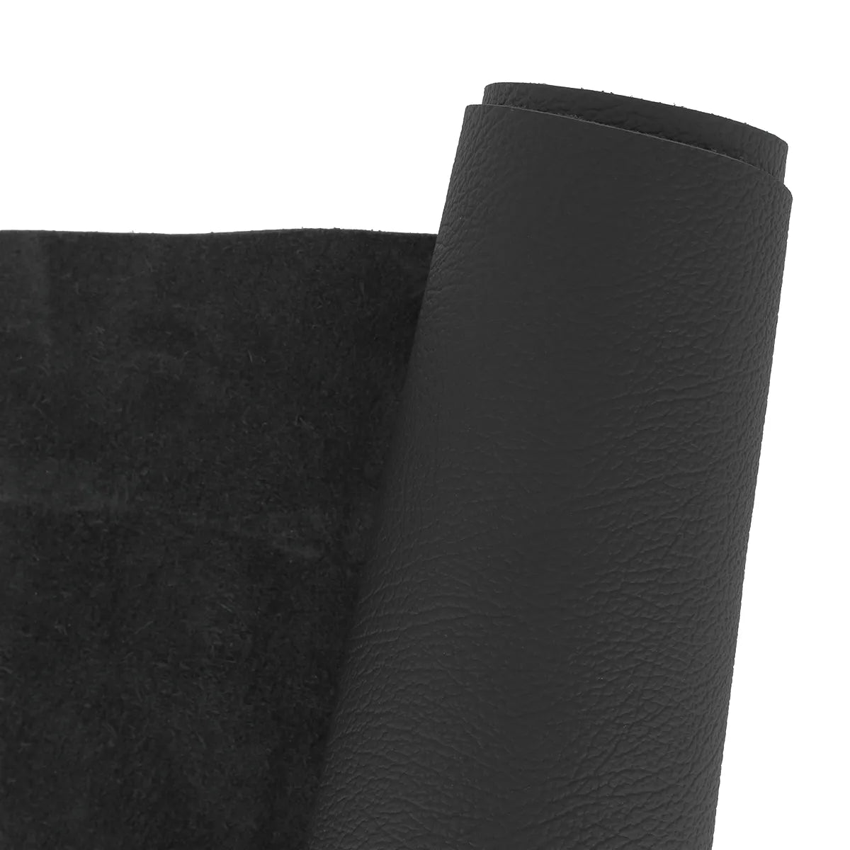 Peau de cuir automobile grain naturel noir, matériau en cuir de haute qualité pour intérieur de voiture, texture authentique et durable.