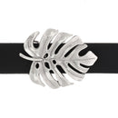 Boucle de ceinturon feuille - LIV - ARGENT VIEILLI - 40 mm - Deco Cuir