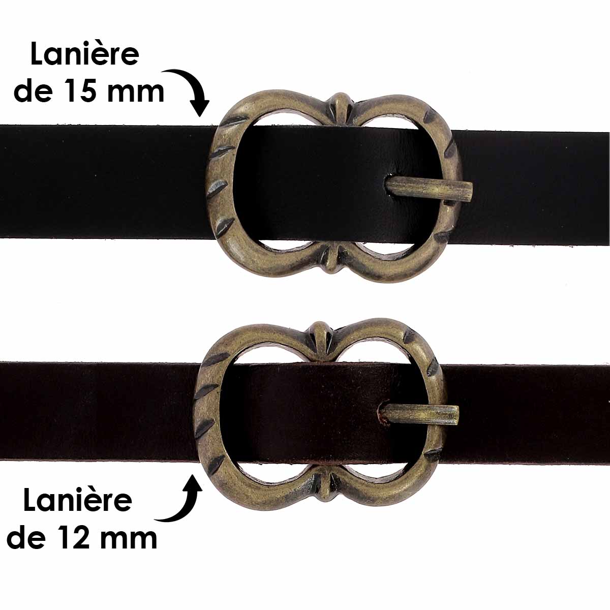 Ceinture en cuir style médiéval avec boucle en laiton EYA