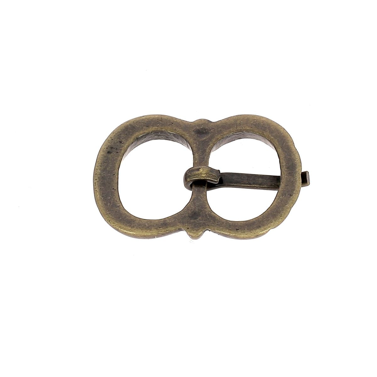 Boucle double pour ceinture en cuir - EYA - 12mm - Laiton vieilli