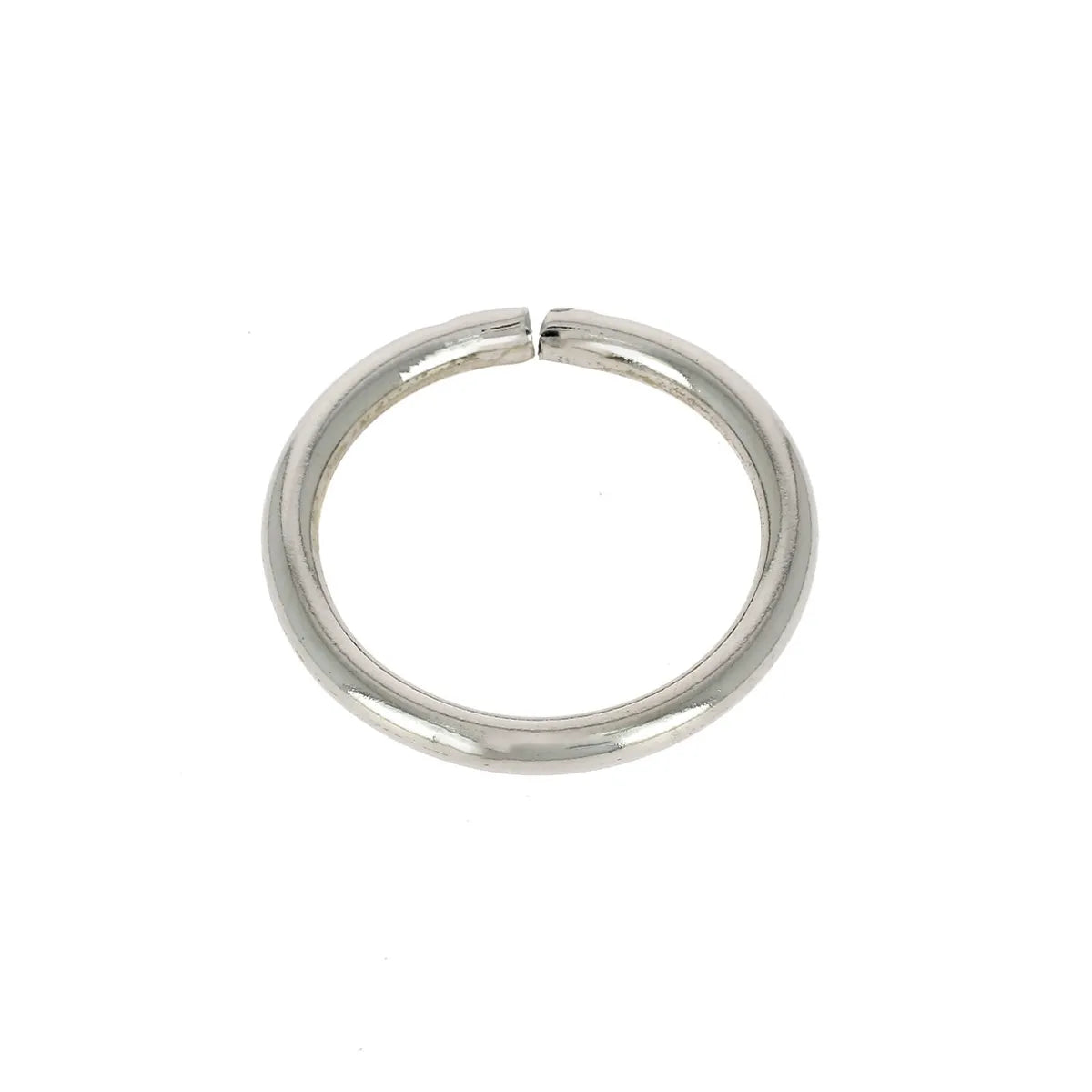 Anneau rond en acier nickelé pour maroquinerie Ø 25 mm