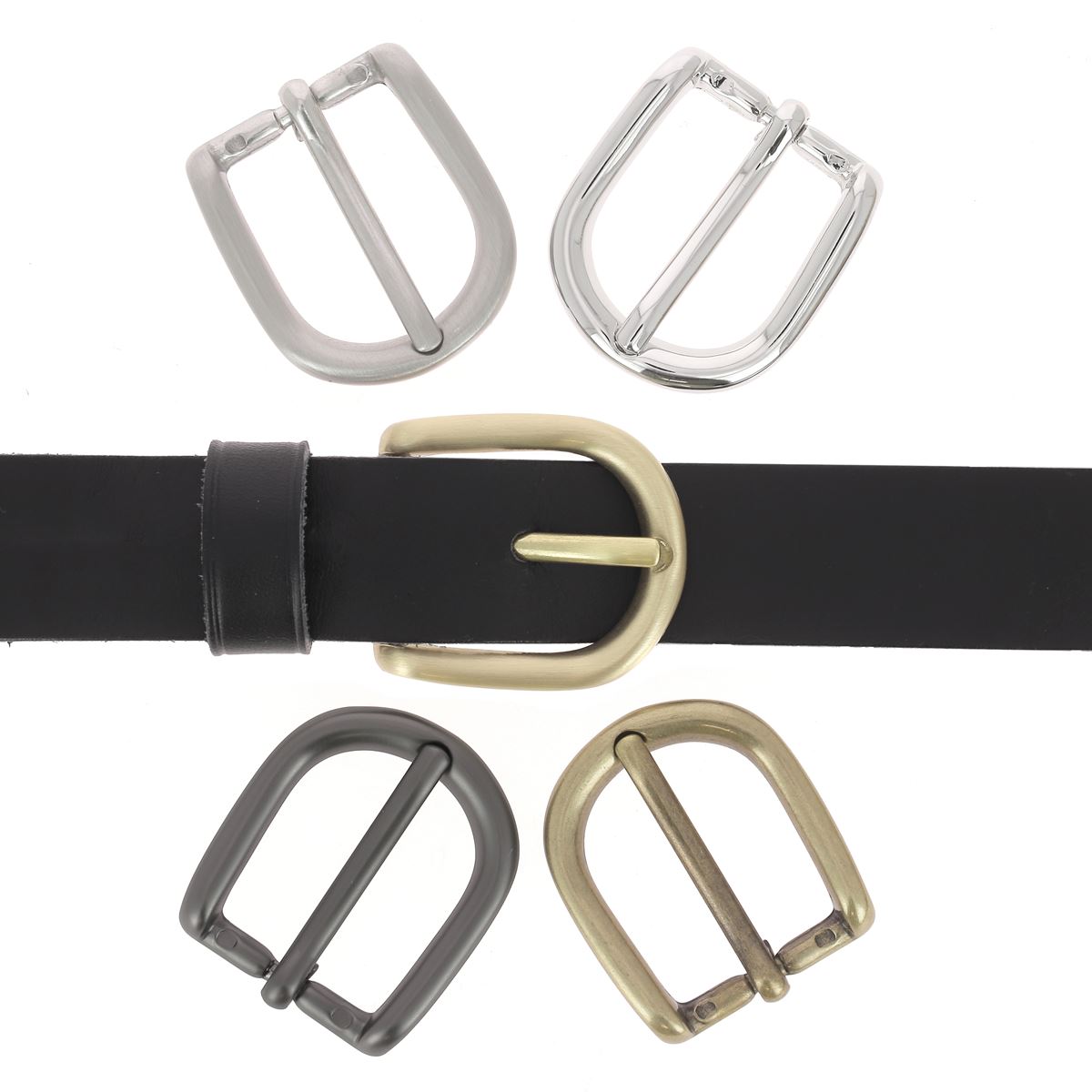 Boucle de ceinture en laiton massif AEL - 25mm - Deco Cuir