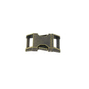 Fermeture clip en laiton vieilli de 20 mm, pièce de bouclerie pour accessoires en cuir ou textile.