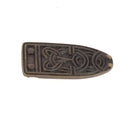 Embout de ceinture en laiton, style Viking - LAITON VIEILLI - 20mm