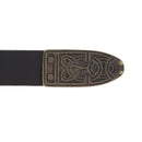 Ceinture en cuir de 2 cm avec embout Viking en laiton vieilli