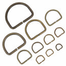 Lot d'anneaux demi-ronds en acier - LAITON VIEILLI