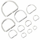 Lot d'anneaux demi-ronds en acier - NICKELÉ