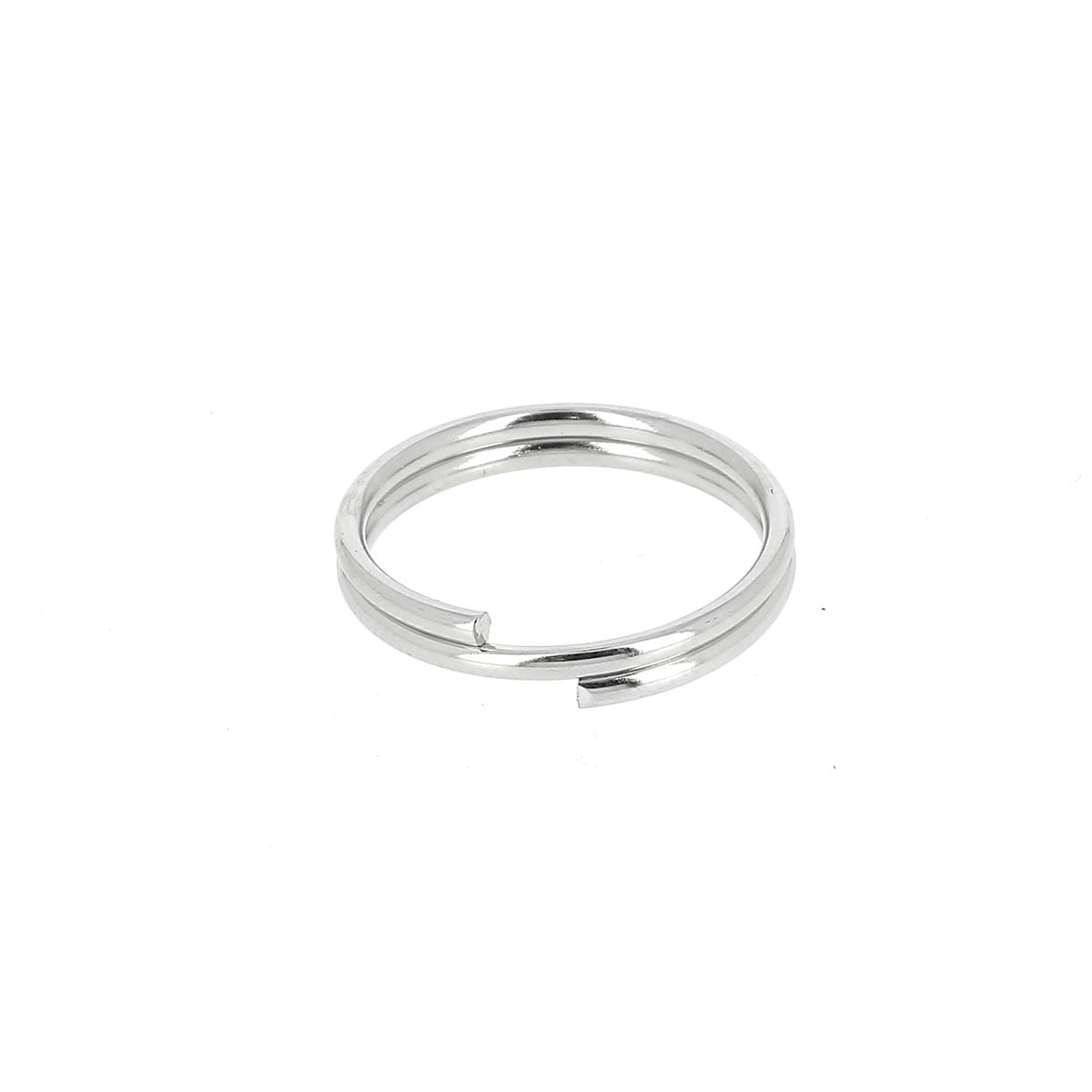 Anneau rond de porte-clés - NICKELÉ - 18 mm