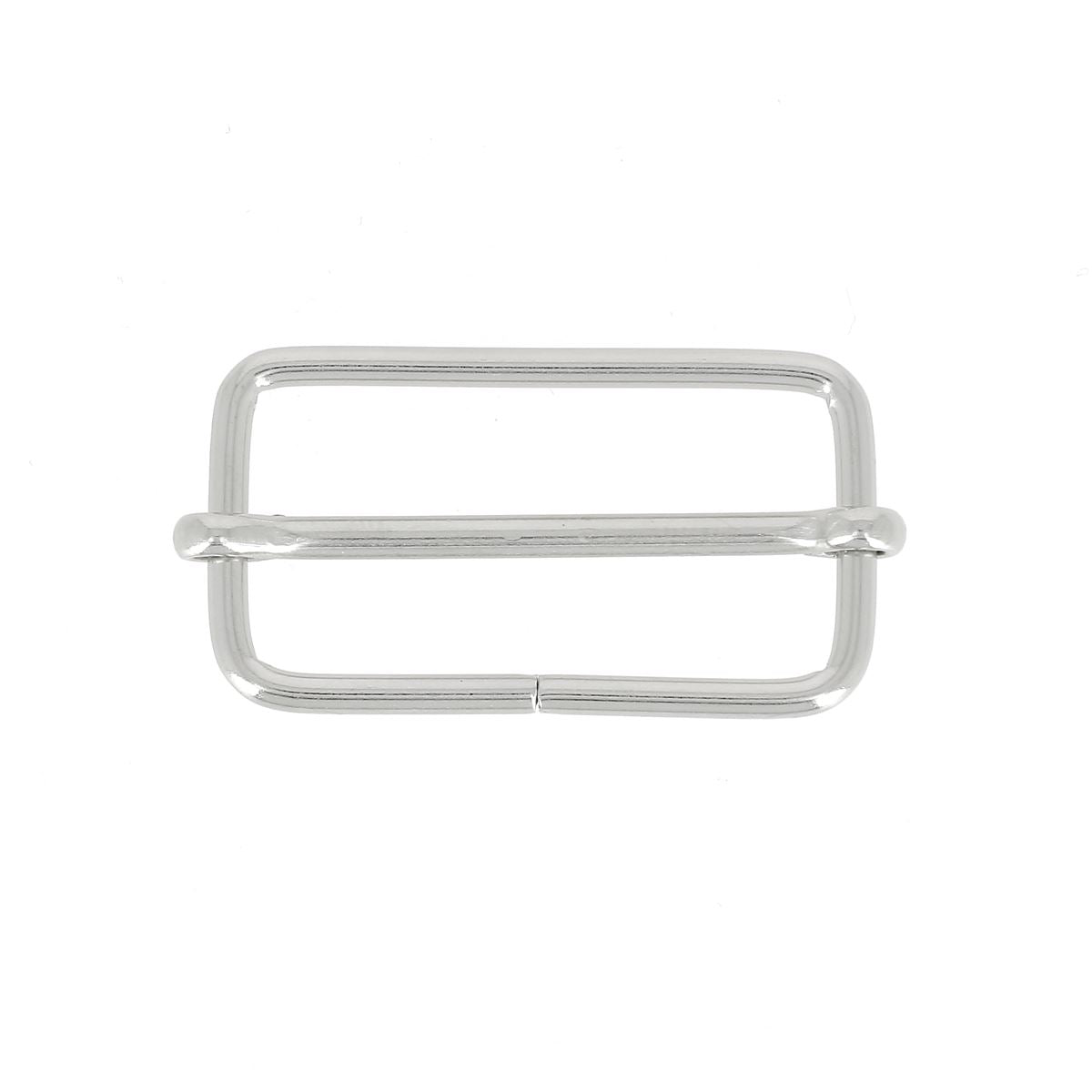 Lot de boucles coulissantes - NICKELÉ - Fil fin - 40x20mm