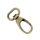 Mousqueton tournant ovale - Laiton vieilli satiné - 20 mm 