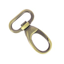 Mousqueton tournant ovale - Laiton vieilli satiné - 25 mm 