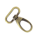 Mousqueton tournant ovale - Laiton vieilli satiné - 30 mm 