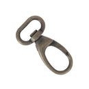 Mousqueton tournant ovale - Laiton vieilli - 20mm 