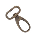 Mousqueton tournant ovale - Laiton vieilli - 25 mm 