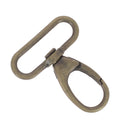 Mousqueton tournant ovale - Laiton vieilli - 40 mm 