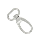 Mousqueton tournant ovale - Nickelé - 20 mm 