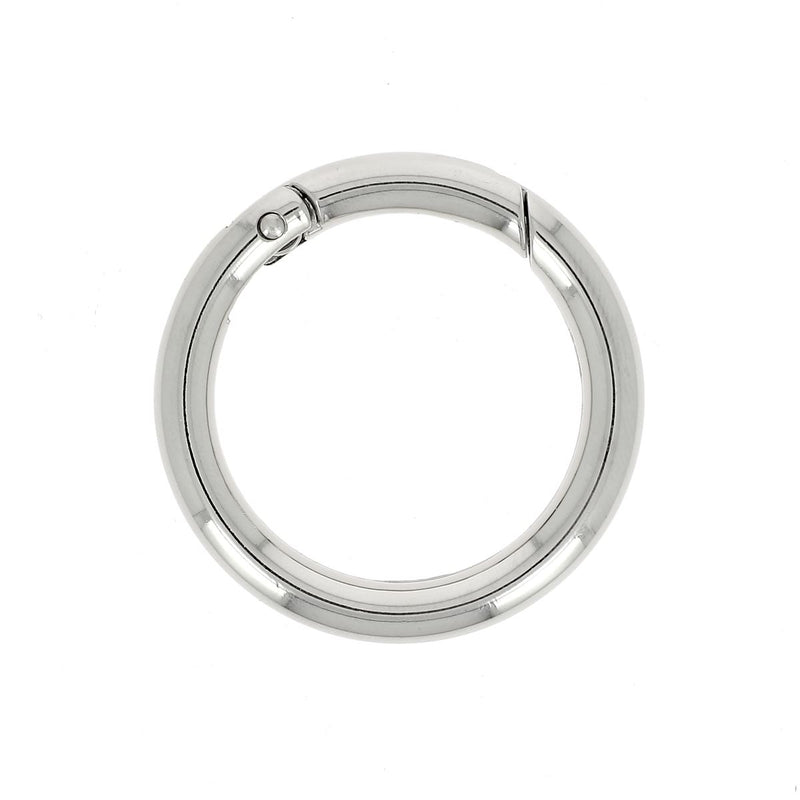 Round carabiner - NICKEL PLATED