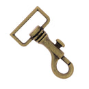 Mousqueton tournant à tirette - Laiton vieilli - 30mm