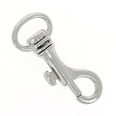 Mousqueton tournant à tirette - Nickelé - 16mm