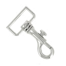 Mousqueton tournant à tirette Nickelé - Pour lanière 3 cm