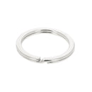 Anneau plat de porte-clés - 25mm - Nickelé