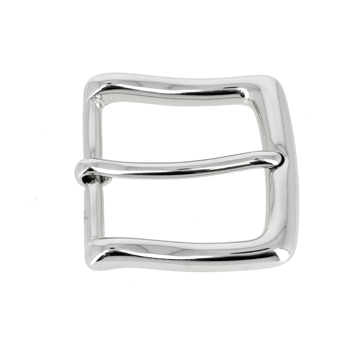 Boucle de ceinture en laiton massif AKA - Nickelé - 35mm