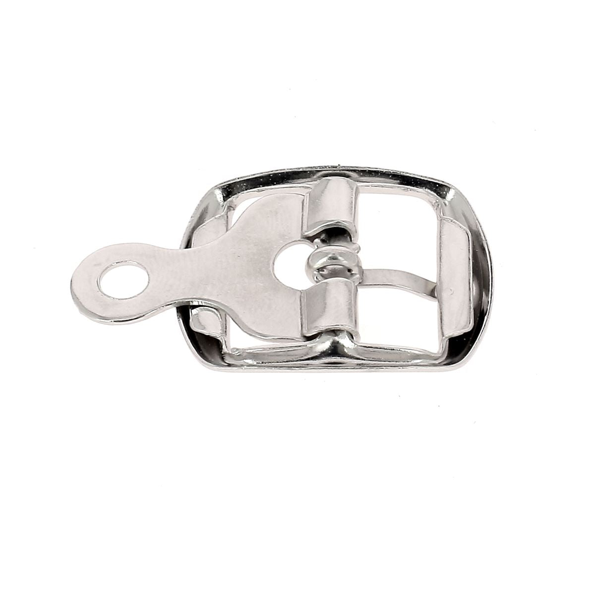 Lot de mini boucles doubles avec chape en acier YVA - NICKELÉ - Deco Cuir