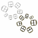 Lot de mini boucles doubles en acier AZA - LAITON VIEILLI - Deco Cuir