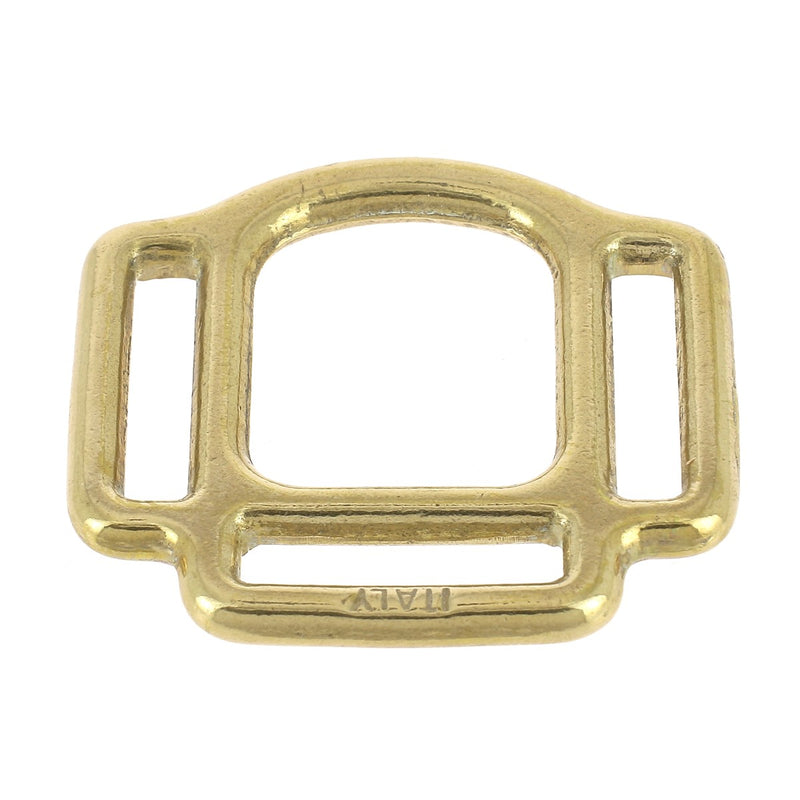 Halter ring with 3 loops in solid brass