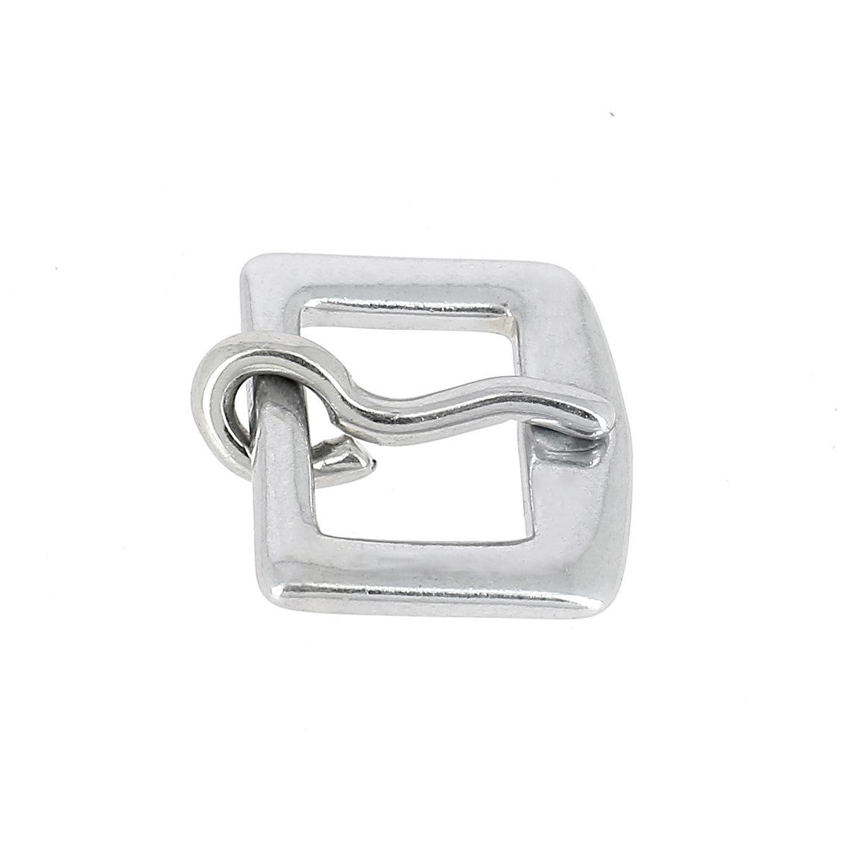 Petite boucle de ceinture pour lanière en cuir de 10 à 13 mm - En acier finition nickelé