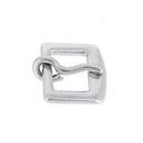 Petite boucle de ceinture pour lanière en cuir de 10 à 13 mm - En acier finition nickelé